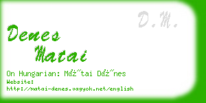 denes matai business card